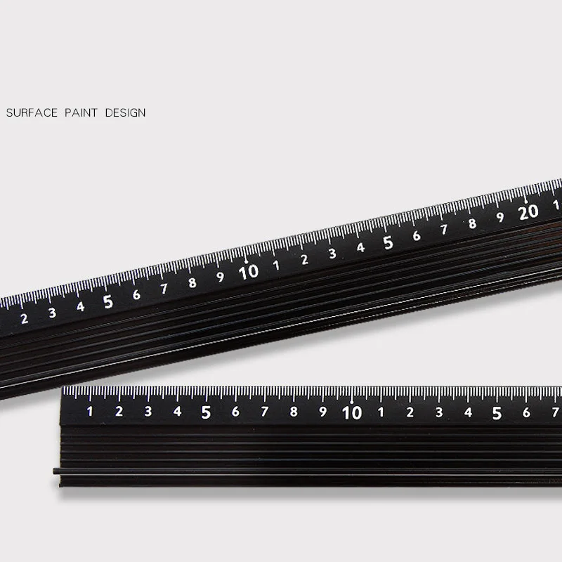 مسطرة سبائك الألومنيوم متعددة الوظائف - دقة عالية، مقاومة للقطع، قبضة غير قابلة للانزلاق، حماية من اختراق الحبر، Gr صناعية