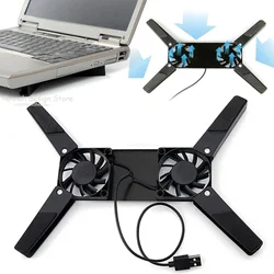Laptop Cooling Pad Laptop Cooler USB Powered Cooling Pad Bracket 2 Fans for Laptops Universal 7 15