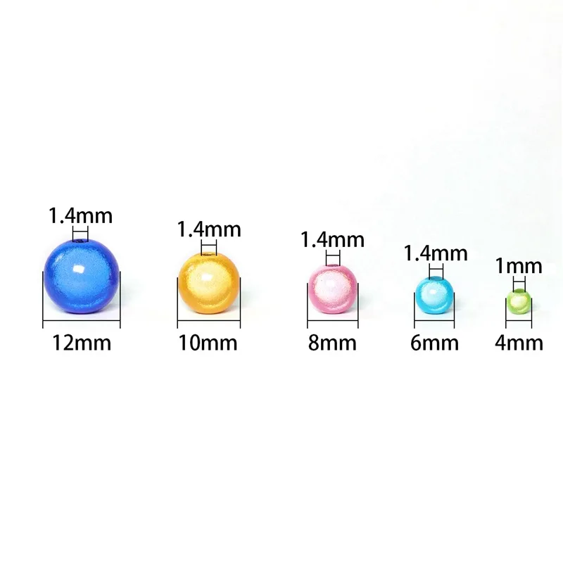 Shining Mixed 3D Illusion Miracle Dream Acrylic Round Spacer Beads Charms 4/6/8/10/12/14/16/18/20mm Pick Size For Jewelry Making