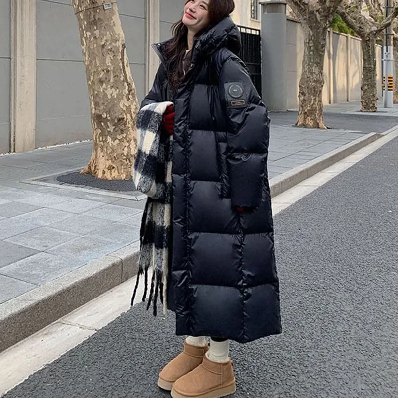 

Down Cotton Jacket Korean Loose Thick Cotton Jacket 2025 New Winter Warm Hooded Coat Solid Color black Cotton Jacket Women H391