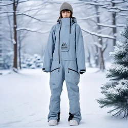 Ensemble de survêtement de snowboard coupe-vent pour hommes et femmes, combinaisons chaudes pour couple, salopette de ski, vêtements de neige Baggy, suites d'hiver, 2024