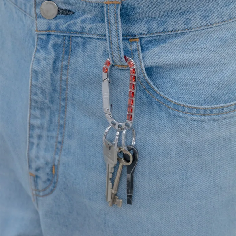 Outdoor inlaid mountaineering keychain 25AW white, blue, black, yellow, apricot, brown, orange