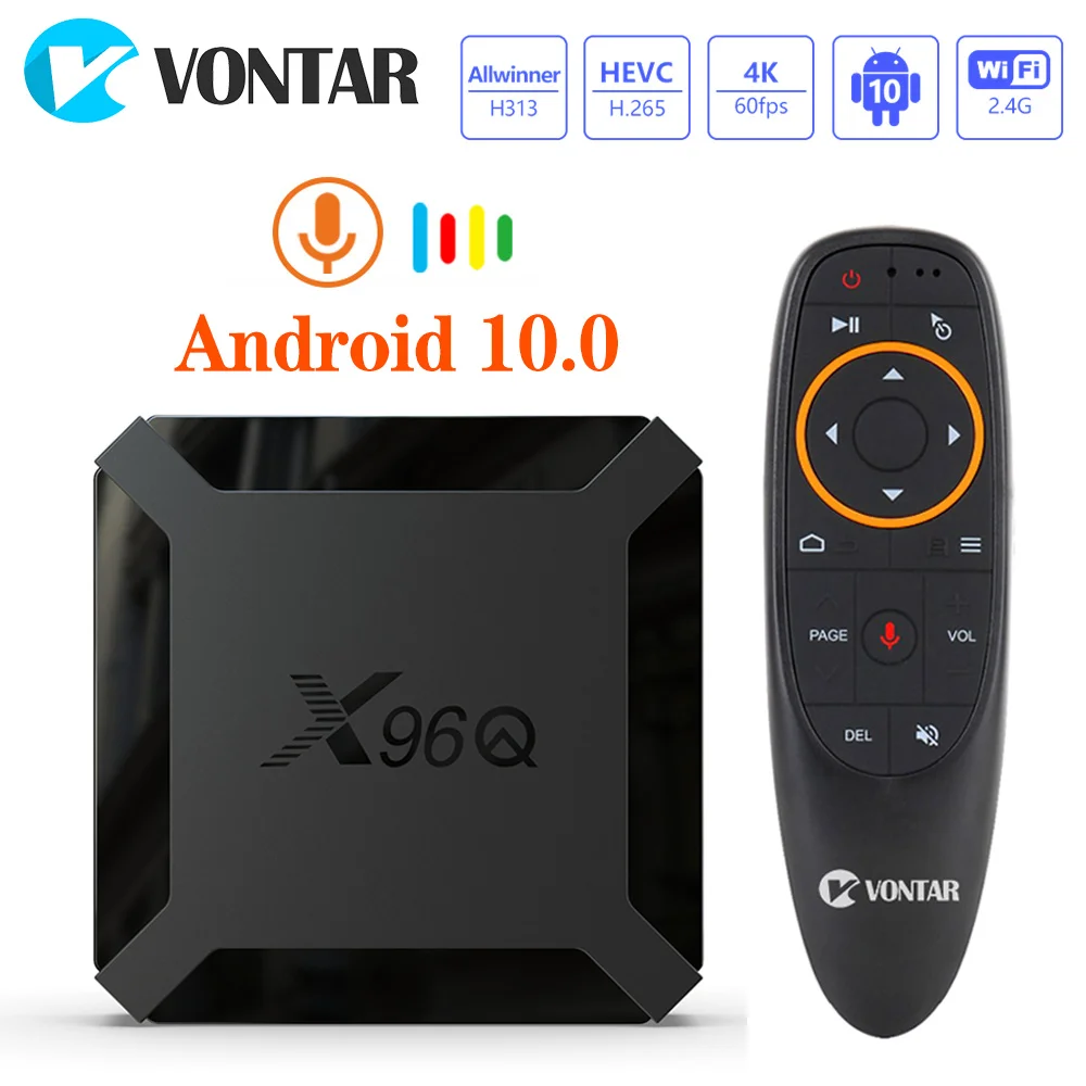 X96Q TV Box Android 10 2GB 16GB Allwinner H313 Quad Core 4K 60fps 2.4G Wifi Youtube X96 Android TVBOX Set Top Box 1GB 8GB