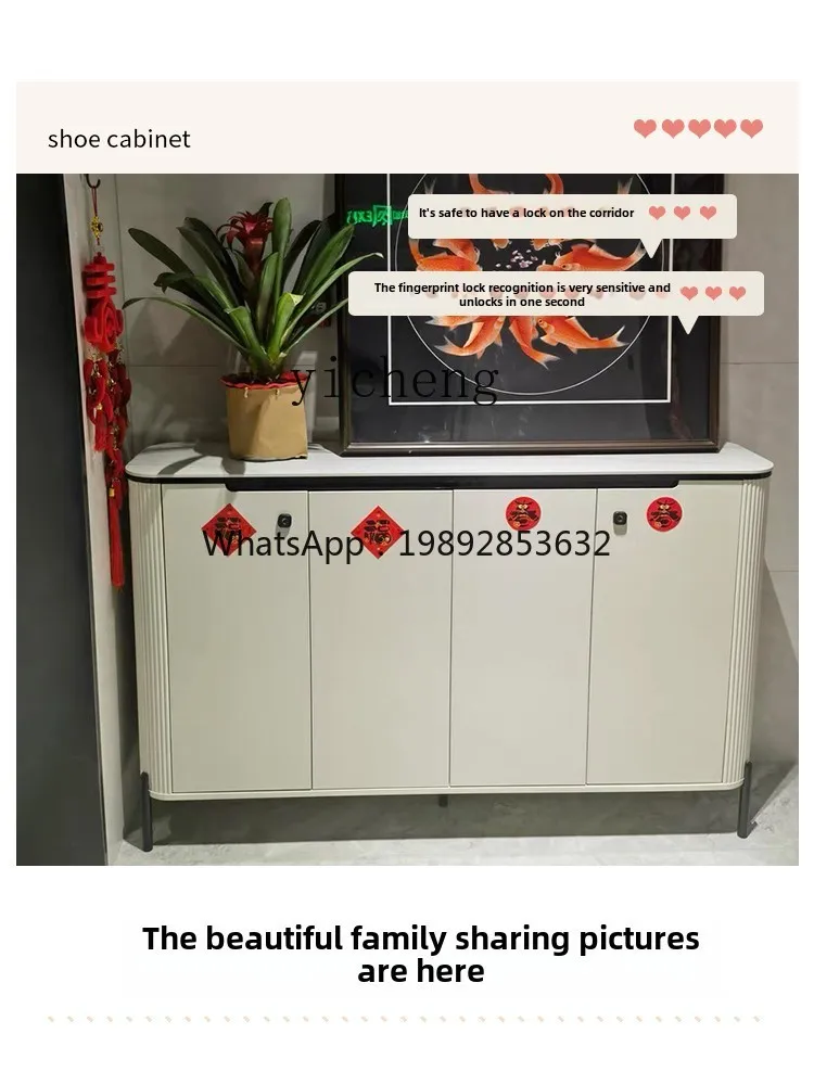 

XLL fingerprint lock light luxury shoe cabinet door outer corridor password lock corridor cabinet aisle elevator entrance