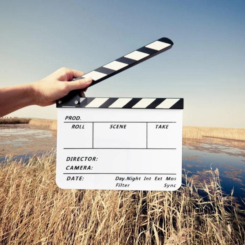 Video Scene Clapperboard Movie Film Flap Dry Erases for Director Film Movie