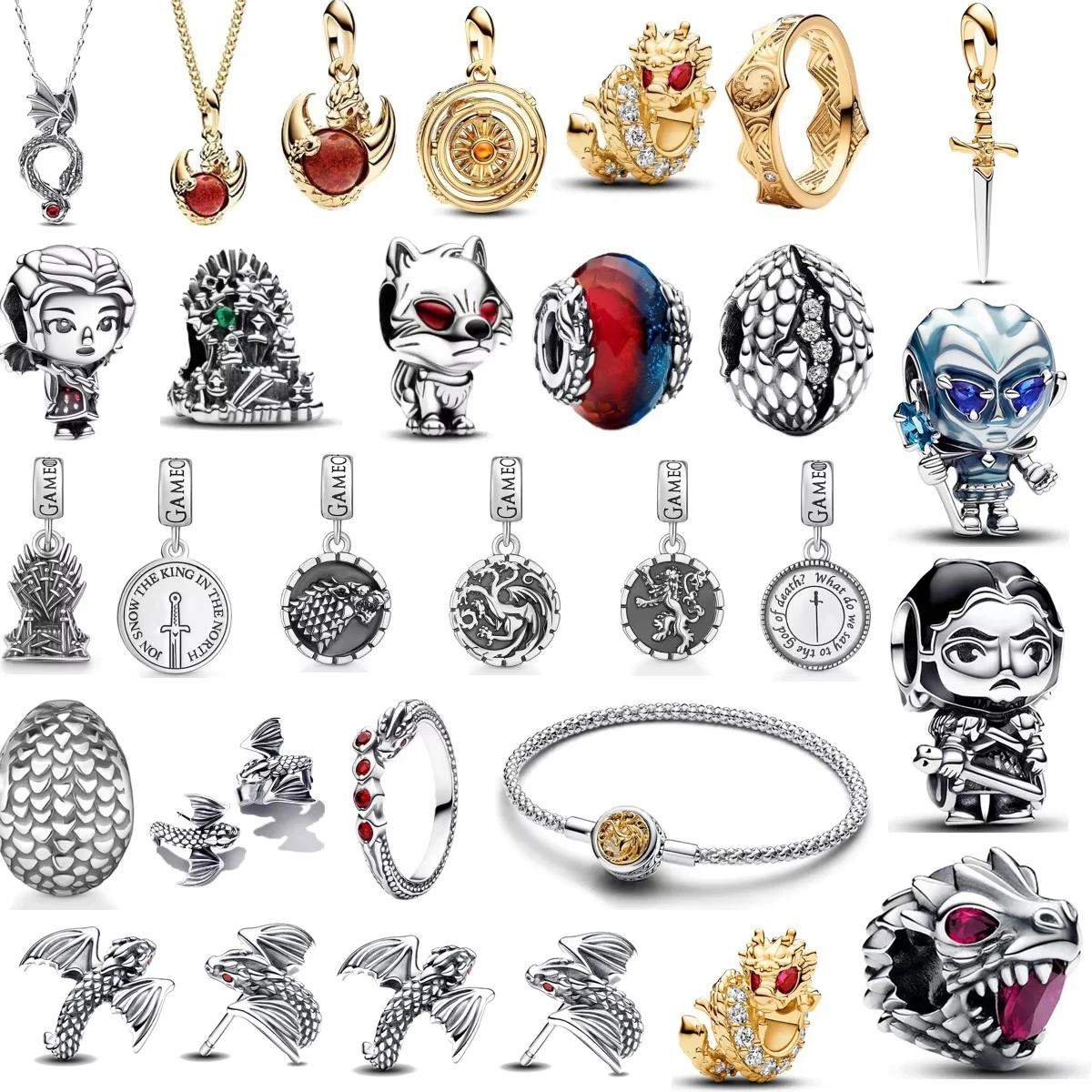

Шарм Disney из стерлингового серебра 925 пробы с драконом, огнем и льдом, двойной, из муранского стекла, для браслетов, DIY, женские украшения, кольца, серьги