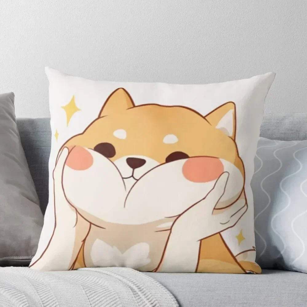 

Kawaii Shiba inu Throw Pillow Plaid Sofa ornamental pillows for living room pillow