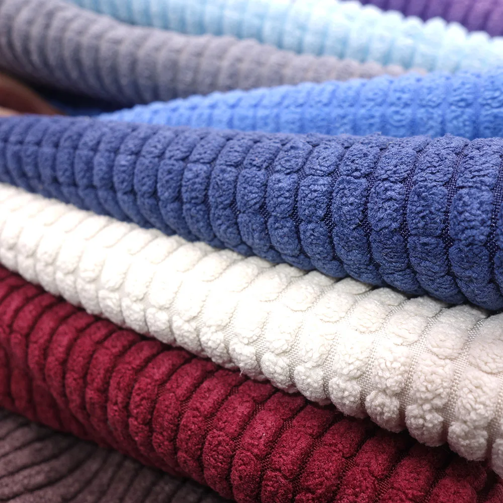Corn Grain Corduroy Bubble Fabric – Soft Cut Pile Solid Color Material For Sofa, Pillows, Cushions, Toys & DIY Projects