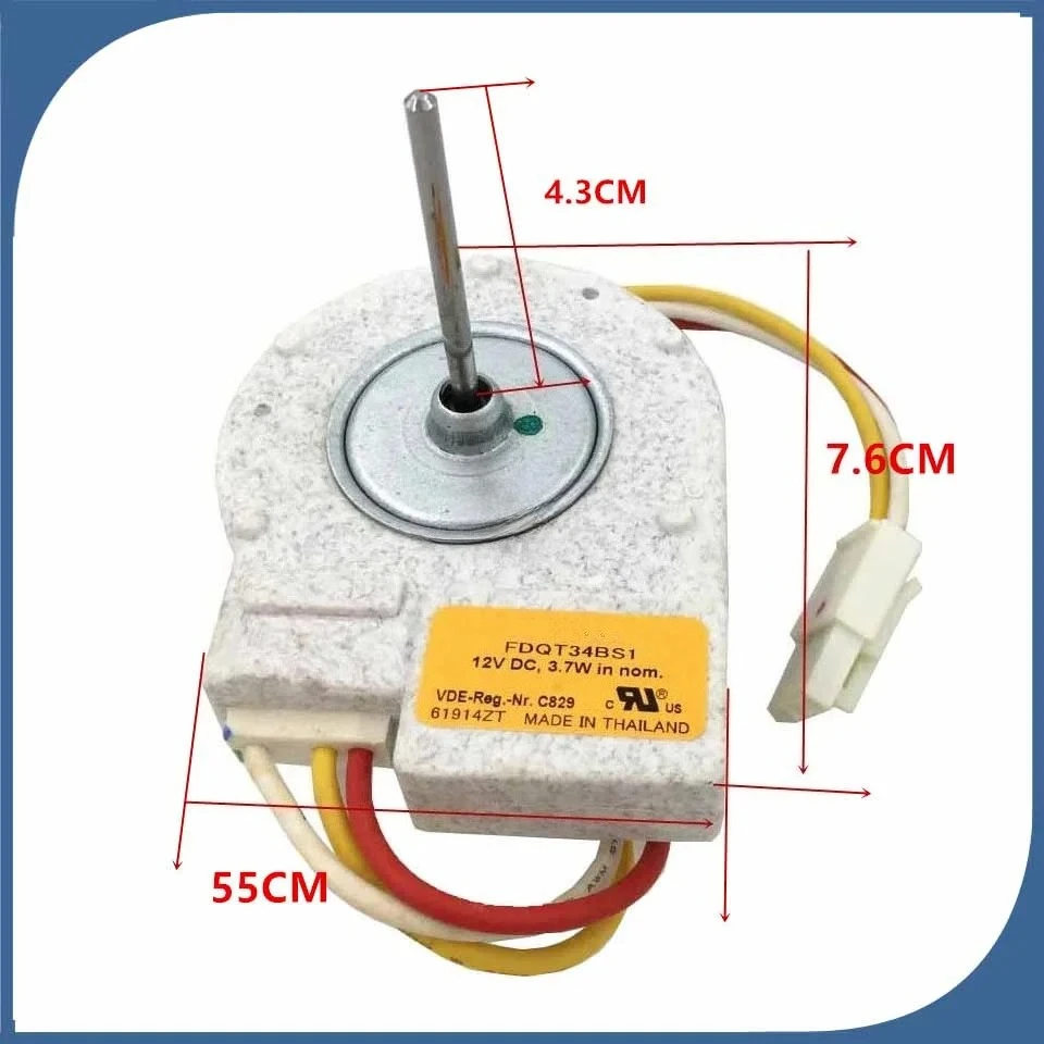 

new good for refrigerator freezer FDQT34BS1 Fan motor 12V DC refrigerator