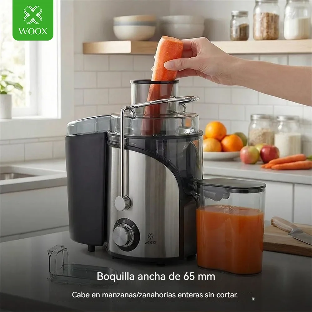 WOOX, spremiagrumi elettrico potenziato da 600 W, con elevata capacità di estrazione, ideale per frutta e verdura, sistema di spremitura centrifugo, p