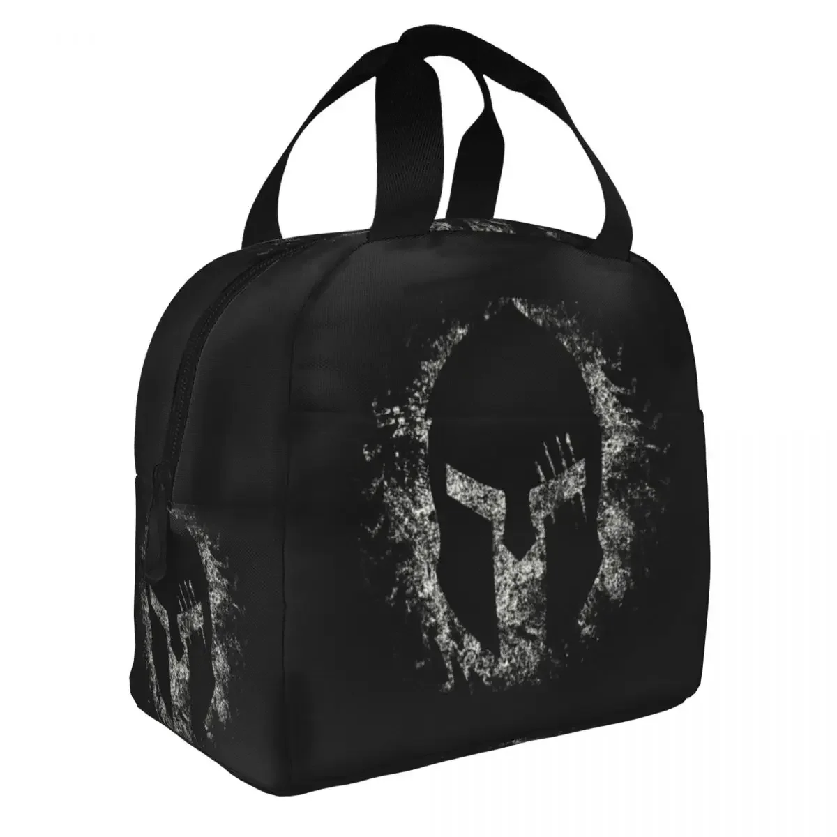 Dark Spartan Helmet Insulated Lunch Bag for Women Men Waterproof Sparta Warrior Thermal Cooler Lunch Box Kids School Children