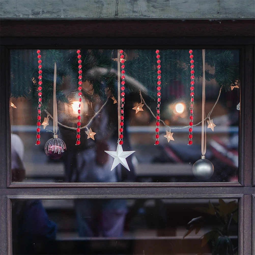 

2Pcs Octagon Glass Beads Chain Beads String Door Curtain Room Divider Pendant Lamp Beaded Strand Decoration Bead Strand Ornament