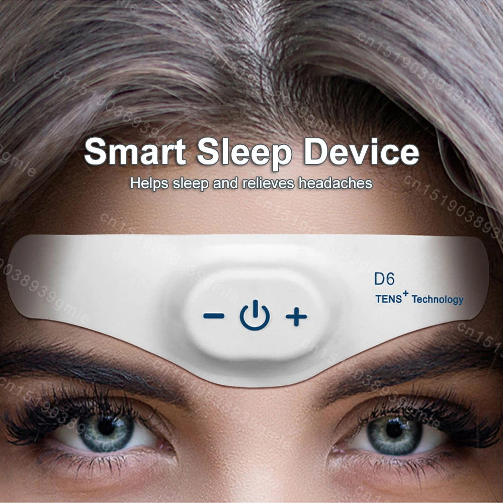 El dispositivo inteligente para dormir ayuda a la insomnio, la depresión, la migraña, la microcorriente, ayuda para dormir en la cabeza y el pulso de baja frecuencia.