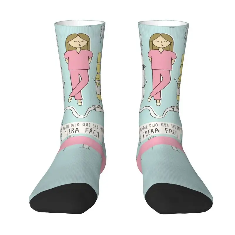 

Funny Printed Cartoon Ladies Nurse Doctor Printed Socks for Men Women Stretch Summer Autumn Winter Crew Socks