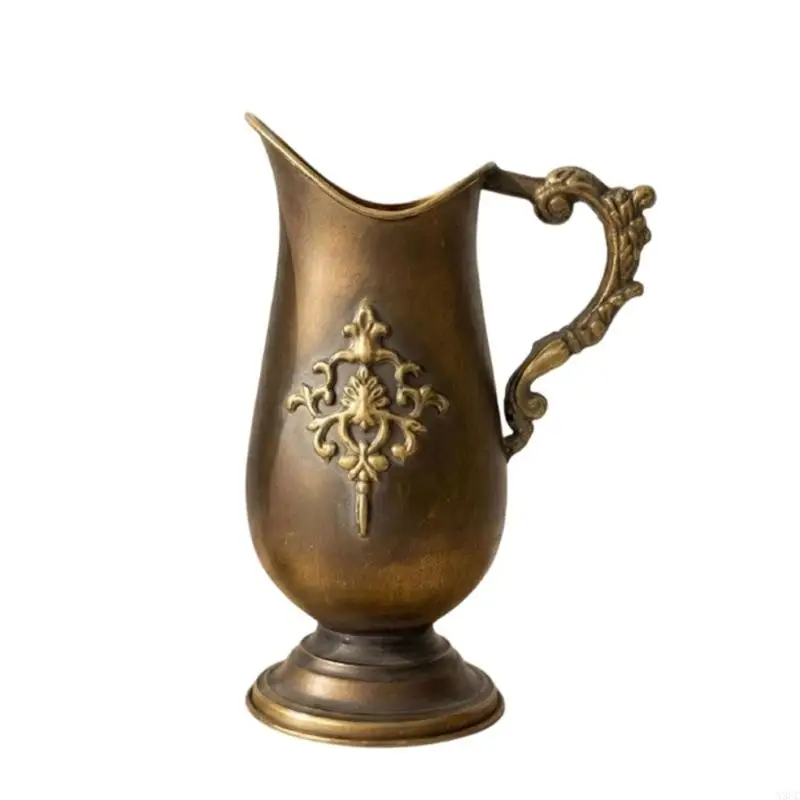 Small Gold Flower Vase Movable Garden Tall Flowerpot for Centerpieces Wedding for Indoor Or Outdoor Cultivation Needs X3UC