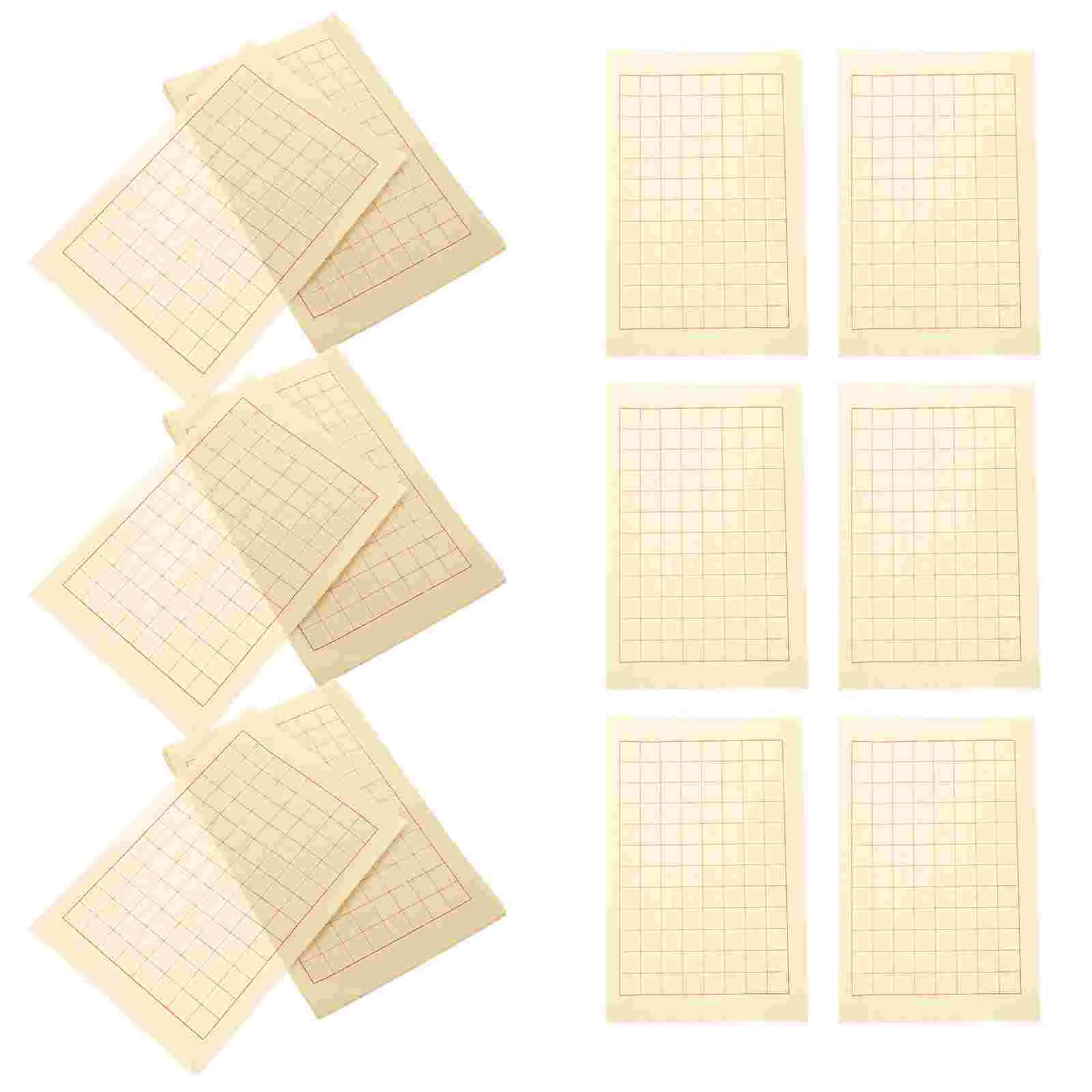 

40 Sheets Pieces of Colored Striped Letter Paper for Students to Practice Calligraphy Writing Shu Xuan