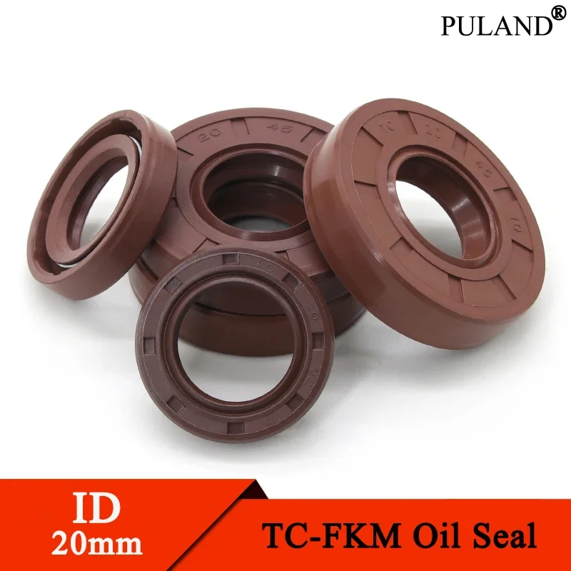 ID 20mm FKM Oil Seal TC-20*27/28/30/32/34/35/38/40/42/45/47/50/52*5/7/8/10 Fluorine Double Lip Oil Seals