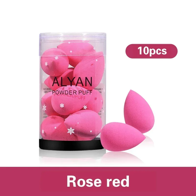 10PCS Makeup Blender Mini Beauty Egg Cylinder Wet and Dry Sponge Puff for Liquid Foundation BB Cream Beauty Makeup Accessories