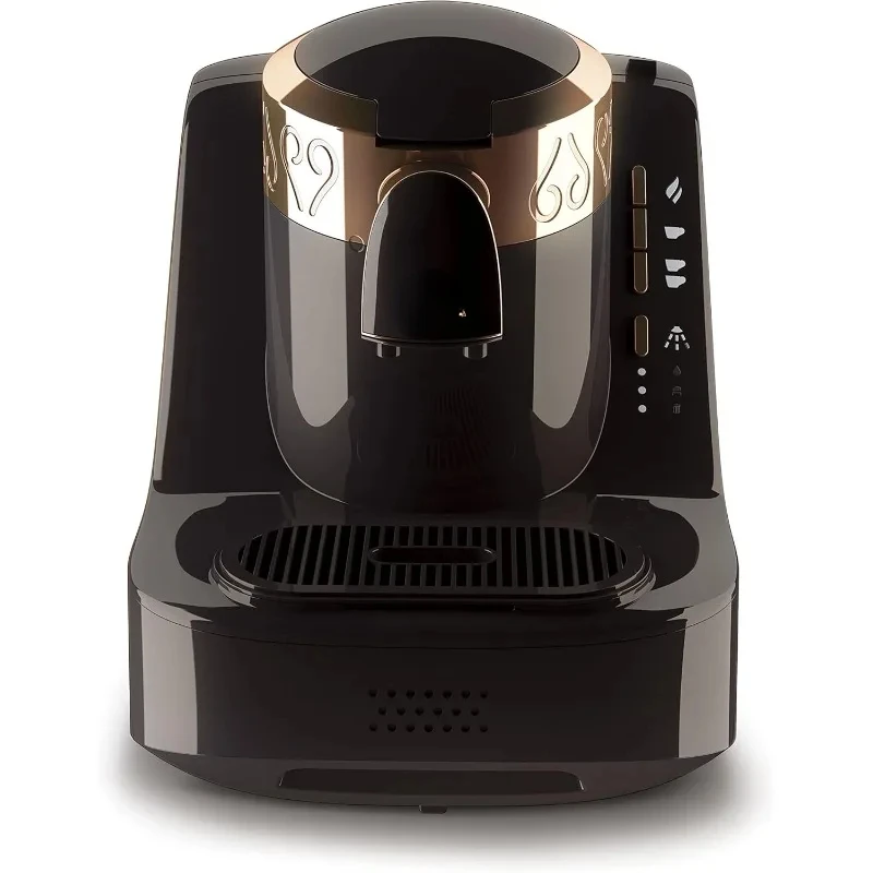 Okka Automatic Turkish/Greek Coffee Machine, USA 120V UL, Black/Copper (Gold)