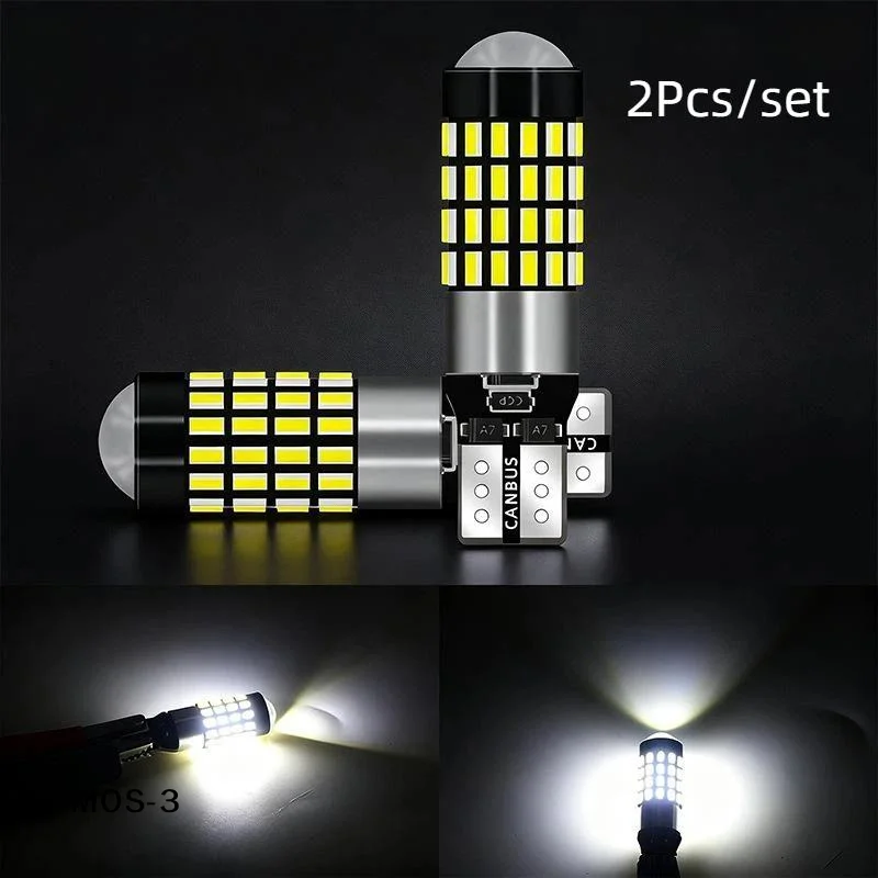 【S】2Pcs T10 194 920 912 921 168 LED Canbus Bulbs, 54 SMD 4014 Chip Bright for Car Parking Backup Reverse Wide Lights