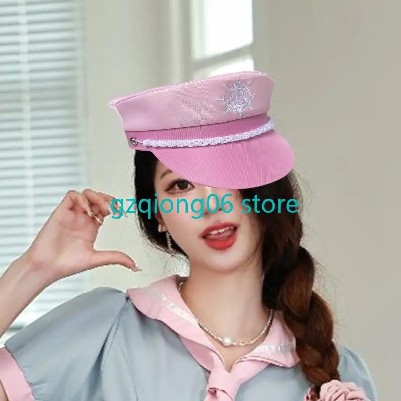 K3NF Dziewczęcy kapelusz marynarza marynarza na imprezę marynarską Masquerades Captain Marine Cruise