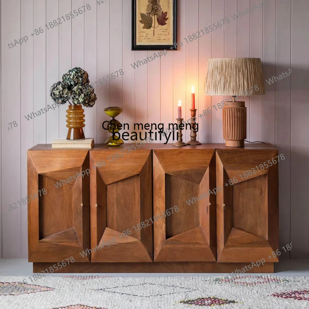 

X Solid wood dining side, kitchen storage cabinets, retro living room entrance, wall lockers