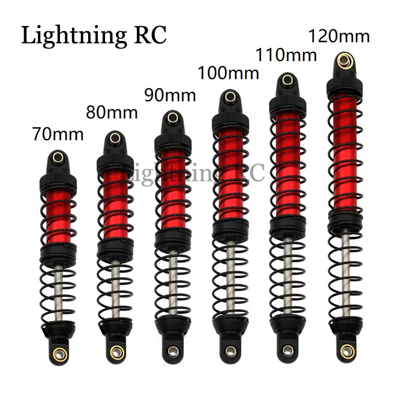 

Амортизатор масляный металлический 70/80/90/100/110/120 мм для радиоуправляемого гусеничного автомобиля Axial SCX10 1/10 RBX10 TRX4 D90, 4 шт.