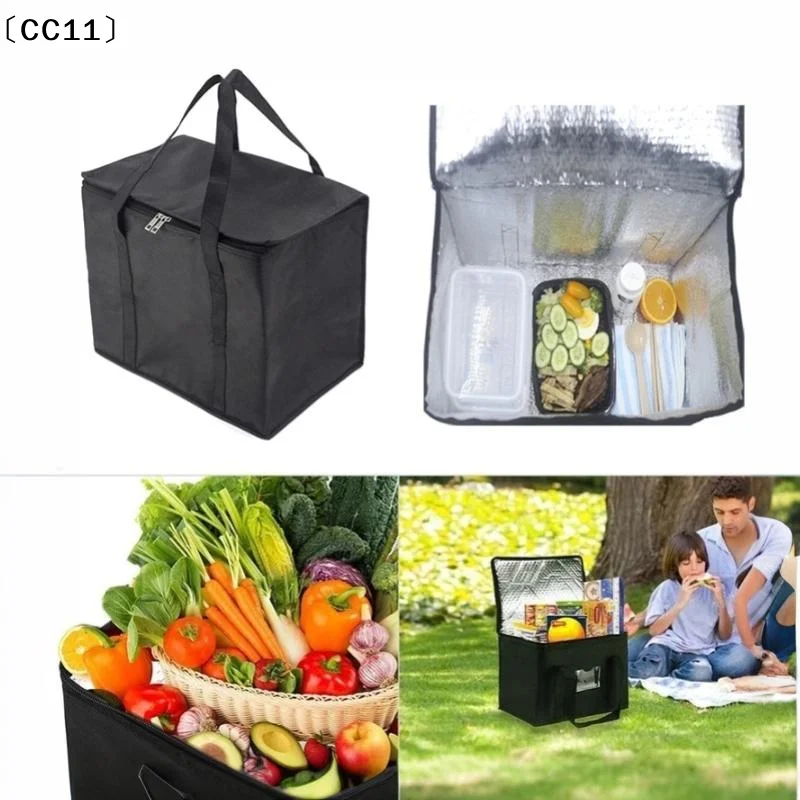 Large Insulated Delivery Bag Food Aluminum Foil Cooler Bag Foldable Portable Catering Food Bag Thermal Food Delivery Bag〔CC11〕