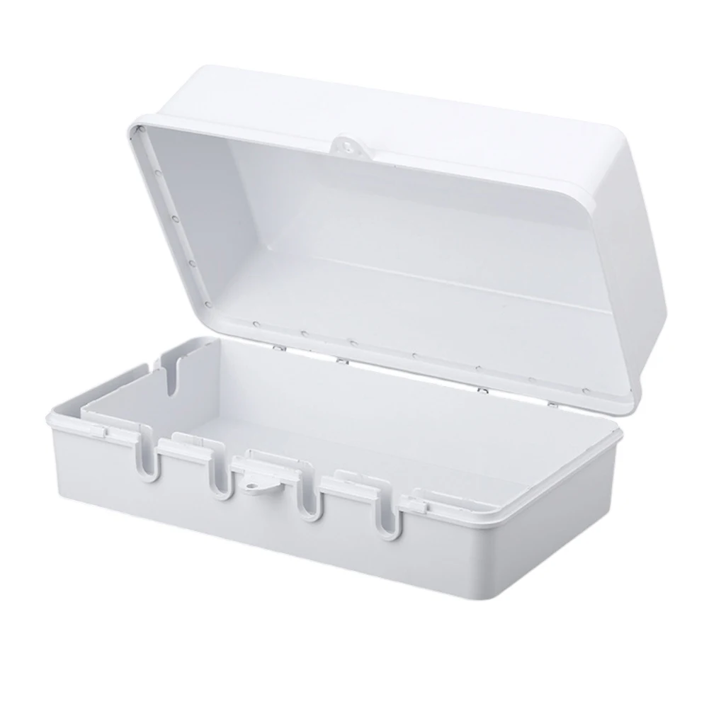 

Уличный электрический распределительный короб для использования на открытом воздухе в дождливых условиях, цвет белый, 6 розеток, материал АБС, большой объем.