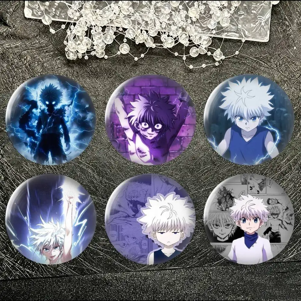 Killua HXH X Hunter Case  Brooch Metal Decorative Brooch Pins for Backpack Clothes Jacket Accessories,Souvenir.
