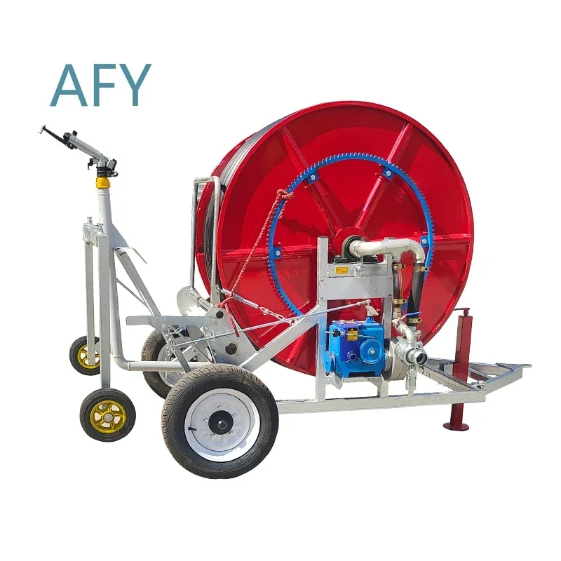 Automatic Irrigation System for Garden Lawn Farm with 50m 200m Hose Reel Gear Motor Pump Core Components Watering Equipment