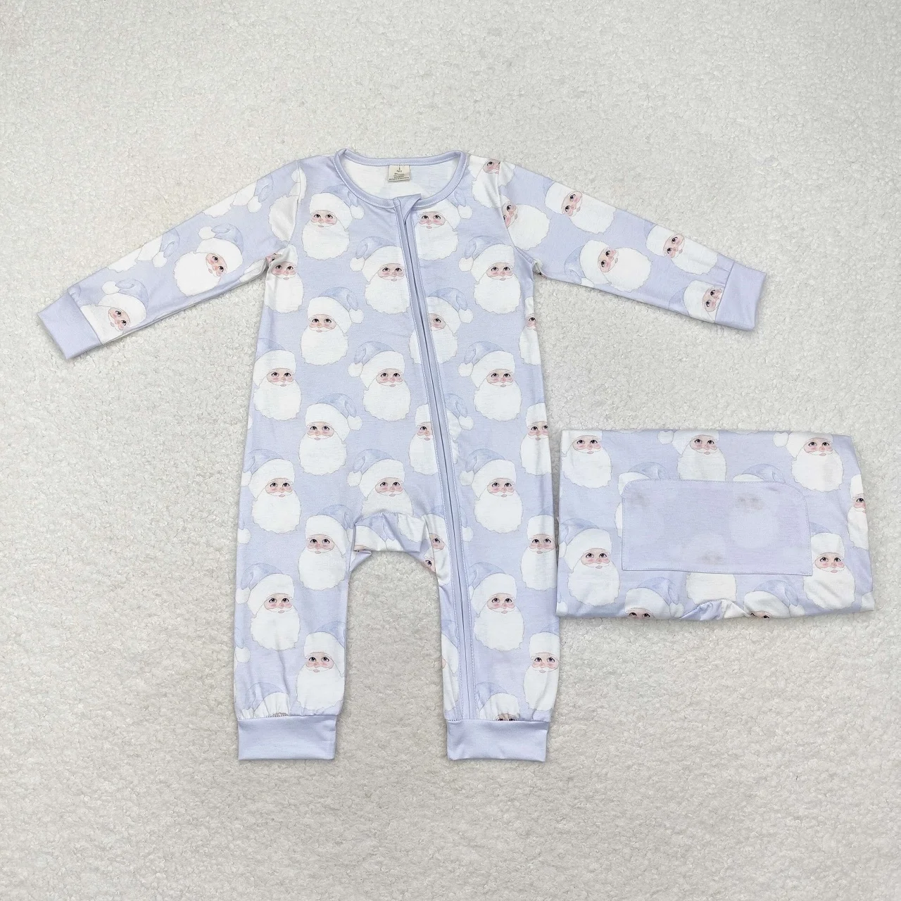 Wholesale Kids Children Infant Jumpsuit Baby Girl Long Sleeves Christmas Newborn Toddler Zipper Blue Romper One Piece