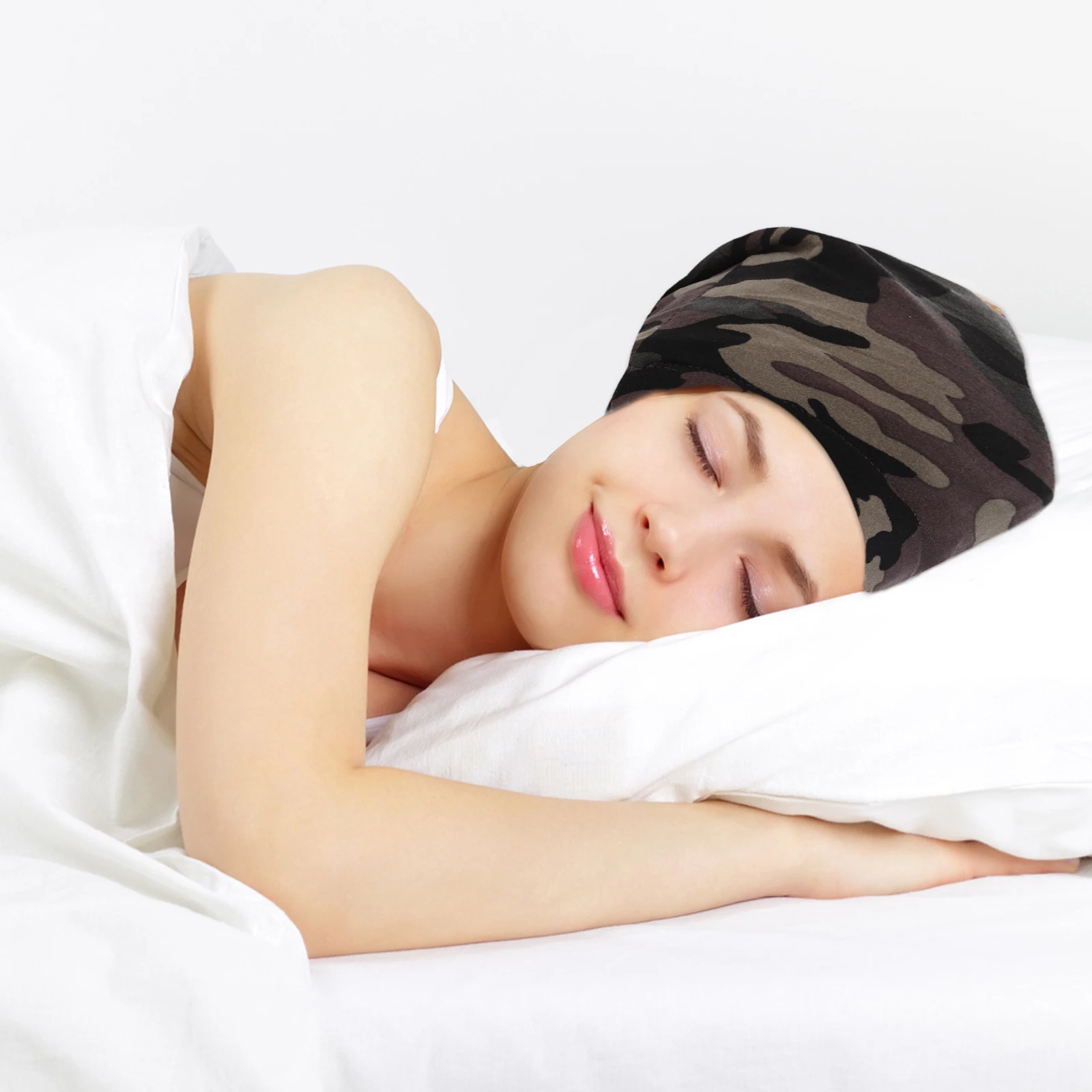 

Flower-covered Sleep Bonnet Satin Elastic Women Polyester Decorative Hair Has Lightweight Safe Durable Gifts Birthday