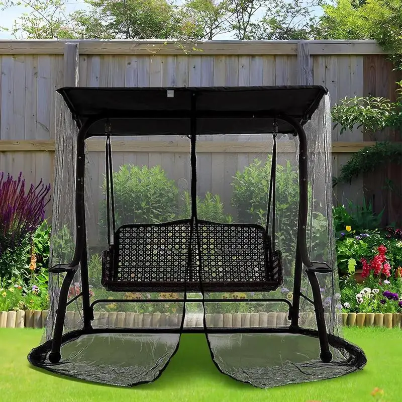 Outdoor swing Mosquitoes Netting Cooling Swing Seat Bugs Cover Garden Double Swing Chair Mosquito Net Curtain For Home Garden