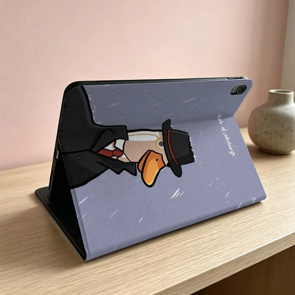 Cartoon Duck Rainy Knife Soft For iPad Pro Air mini 7 6 5 4 3 2 1 9gen M5 M4 11th 10th A17 Pro A16 Inch Tablet Case