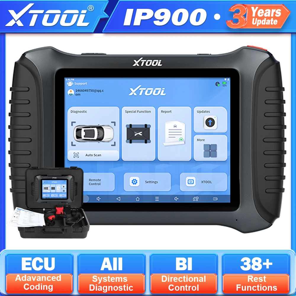 XTOOL InPlus IP900 All Systems Car DiagnosticTools OBD2 ECU Coding Bidirectional Scanner With 38+ Resets CAN FD DOIP FCA