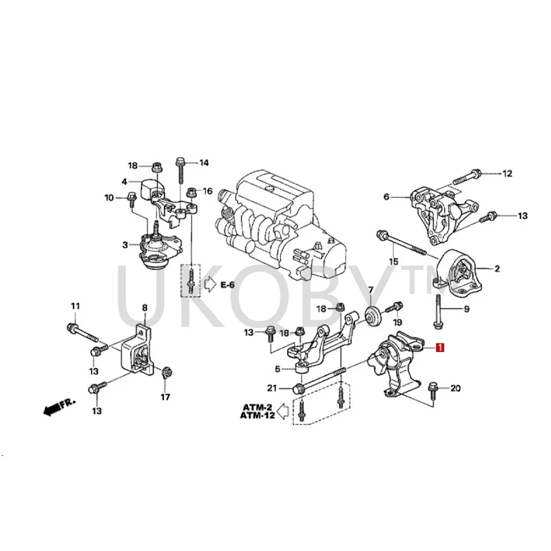 50805-S9A-983 Wave box suspension glue LH RD5/7