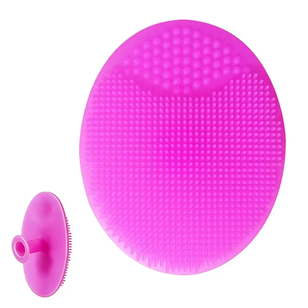 Soft Silicone Facial Cleansing Brush Manual Face Scrubber Exfoliating Pore Cleaner Deep Cleaning Massage Pad Skin Care Brush