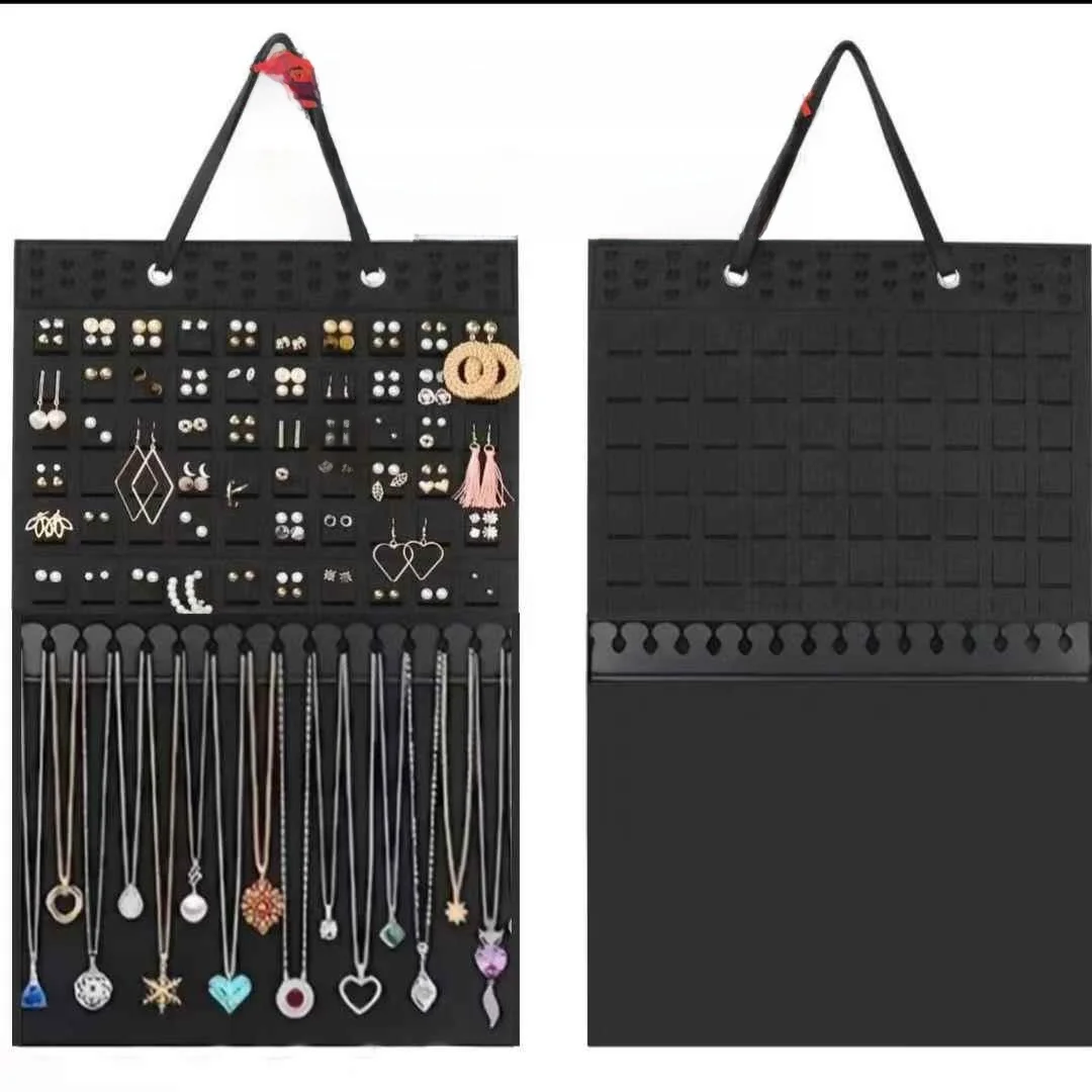 

Новая интегрированная подвесная настенная сумка-органайзер для украшений: для колье, серег, браслетов. Решение для хранения в гардеробе, спальне, детской.