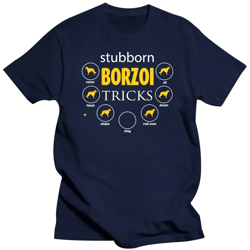 Stubborn Borzoi Tricks Gifts Funny Dog Lovers Gift T-Shirt. Summer Cotton O-Neck Short Sleeve Mens T Shirt New S-3XL