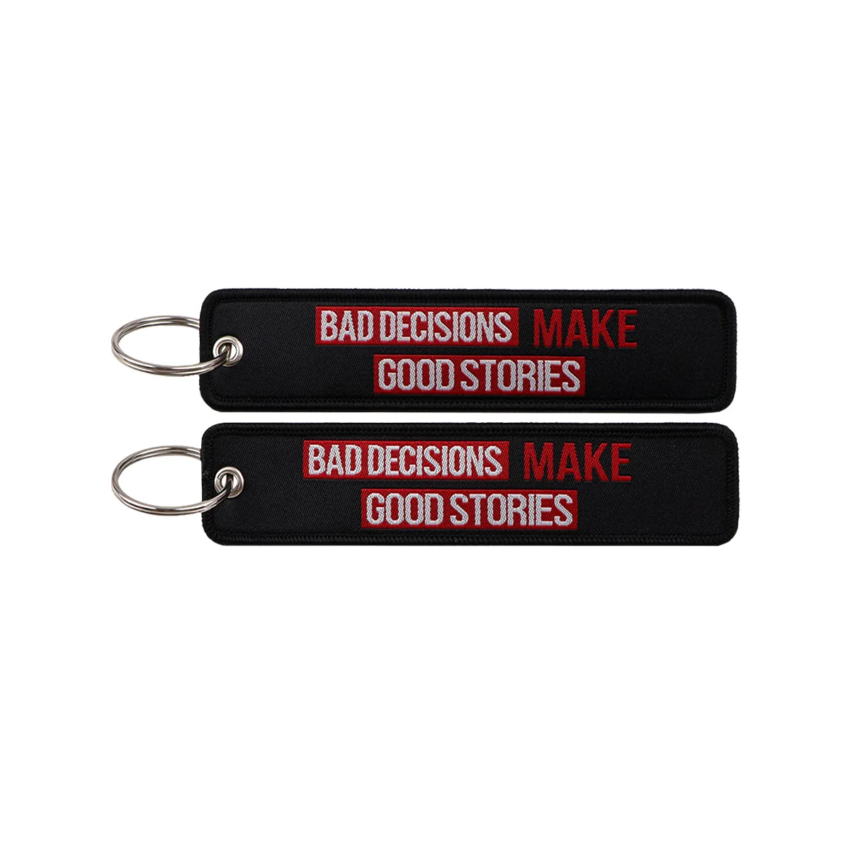 Funny Quotes Series Embroidery Key Fobs Keychain