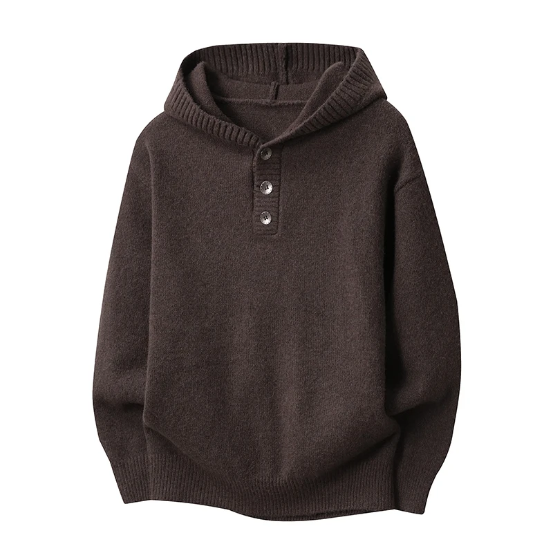 

Высококачественный мужской свободный свитер в стиле ретро, японский трикотажный свитер, однотонный, универсальный, осенне-зимний