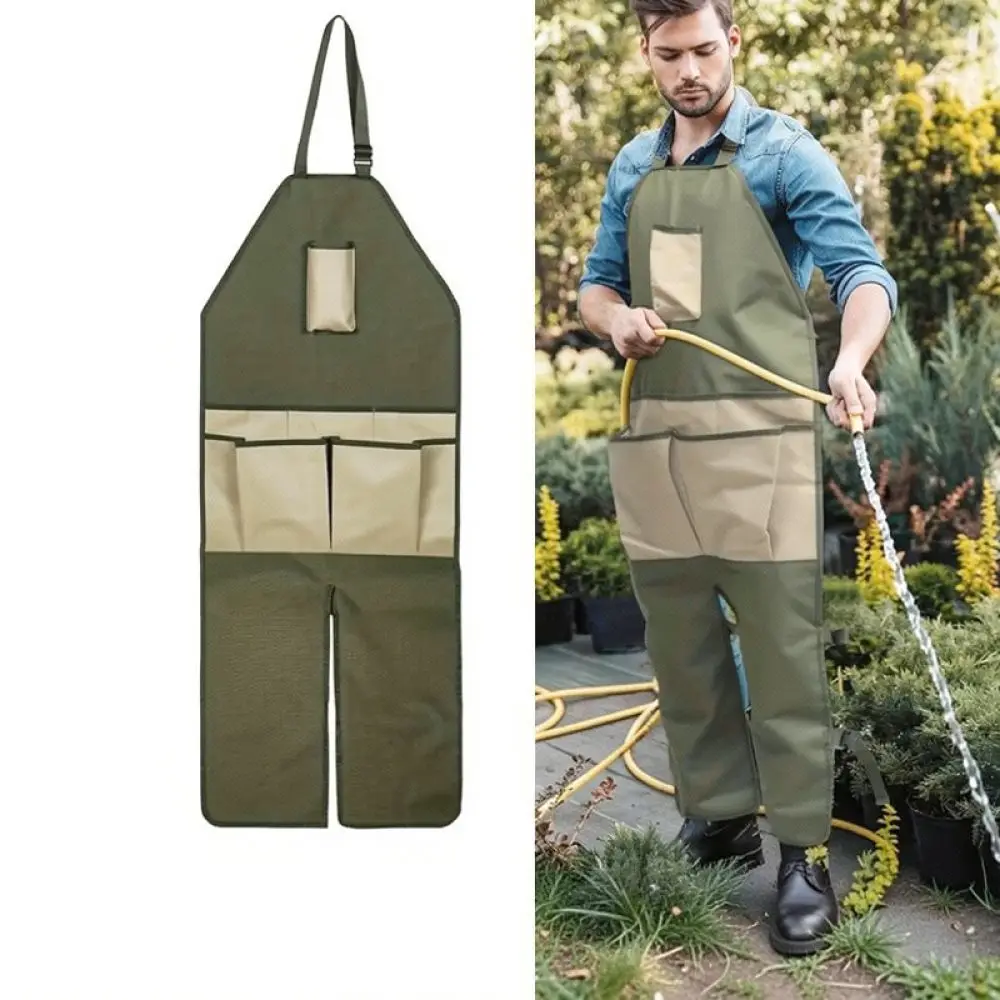Oxford Fabric Gardening Apron Leg Protective Workwear Waterproof Multi Pocket Tool Storage For Professional Landscaping