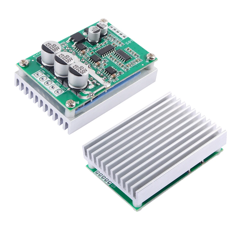 Voktta DC Brushless Motor Speed Controller Hall Free Motor Driver Board High Power Foward Reverse Speed Regulator 500W DC 12-36V