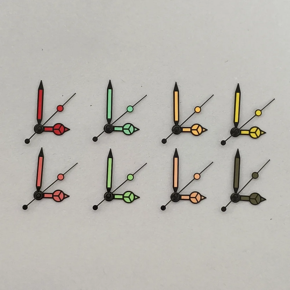 الأخضر الانارة الأسود الفضة الحواف مرسيدس نمط ساعة الأيدي اكسسوارات لحركات NH35/36/4R أجزاء ساعة متوافقة