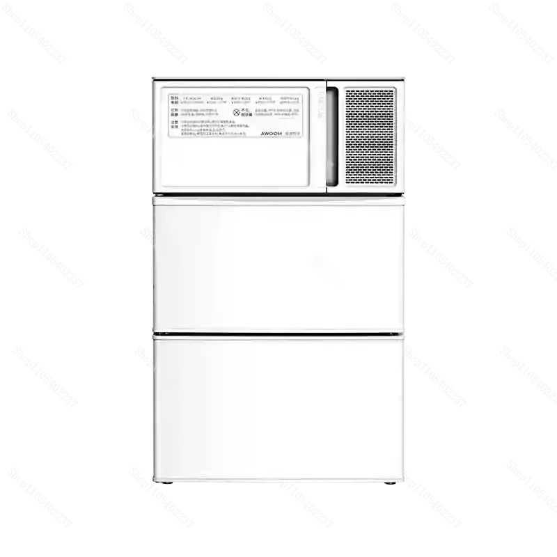 Refrigerator Induction Cooker Microwave Oven Stove 4-in-1 Micro Kitchen Appliances Single Living Cabinet Apartment Cooking