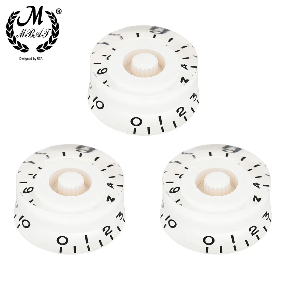 

M MBAT 3Pcs Electric Guitar Volume Knob Cap ABS Electric Guitar Tone Control Button Hat Music Stringed Instrument Accessories