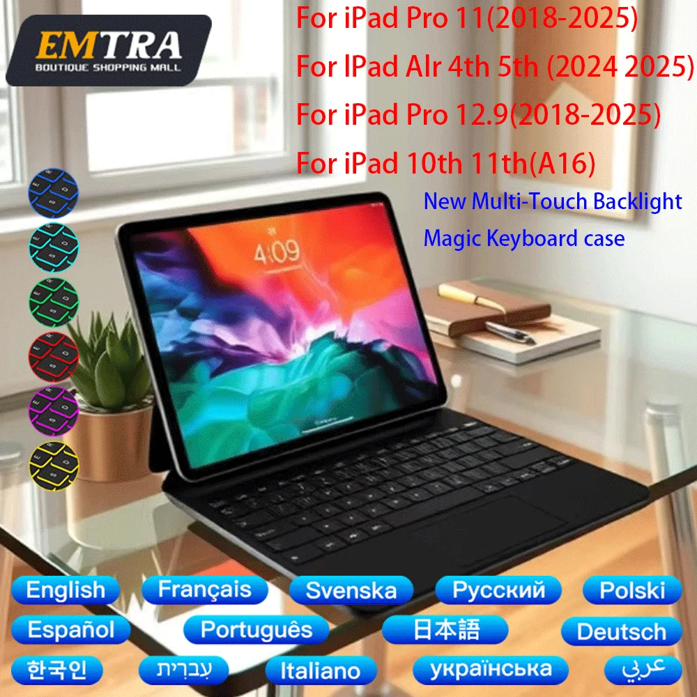 

Magic Keyboard for iPad Pro 11 12.9 Air 4 Air 5 for iPad 10th Generation Pro 12.9 6th 5th 4th 3rd Gen Smart Cover Magnetic Cases