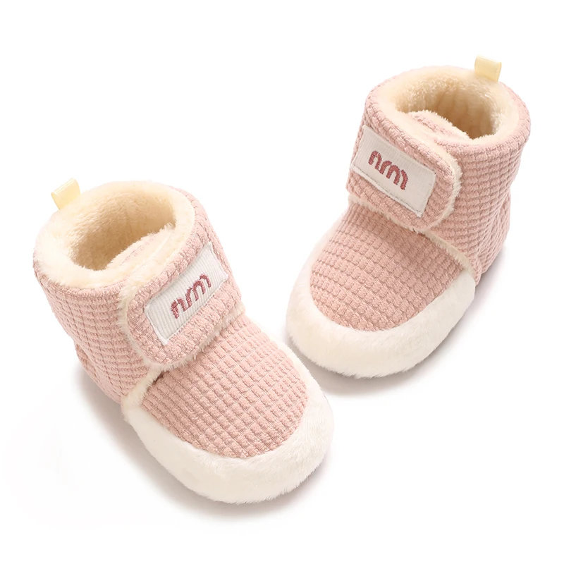 0-18 أشهر الشتاء الثلوج أحذية أطفال حديثي الولادة الجوارب الدافئة لينة وحيد الأولى مشوا أحذية للطفل الفتيات الفتيان أحذية الرضع طفل