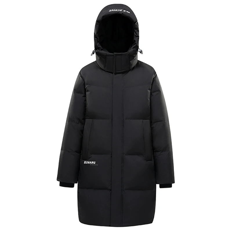 

Men's Sli Long Thiened Hooded down Jaet Winter Warmth Couple's Outerwear Polyester Fiber Environmentally Friendly